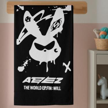 Imagem de Toalha Qualidade de Banho Menina Com Estampa Kpop Ateez - Use Thuco, T