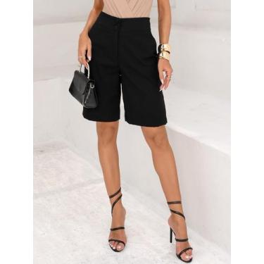 Imagem de Bermuda de Linho Feminina com Bolsos e Botões Design moderno - Lumia, 