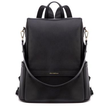 Imagem de Mochila para fraldas MIA + SOPHIA Leather com trocador preto