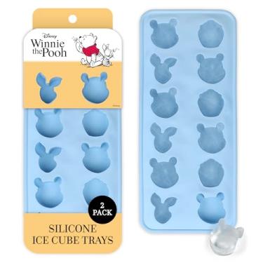 Imagem de Bandeja de gelo de silicone Disney – 2 bandejas de gelo para freezer com moldes divertidos do Mickey, Minnie e Ursinho Pooh – Moldes de silicone flexíveis sem BPA para gelo, chocolate e muito mais