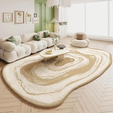 Imagem de Tapete de estudo espesso, moderno e simples, para sala de estar, decoração irregular do quarto, tapete de pelúcia para casa (200x250 cm/E)