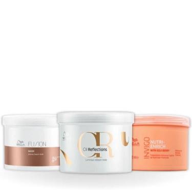 Imagem de Wella Cronograma Fusion 500ml + Enrich 500ml + Oil 500ml - Wella profi