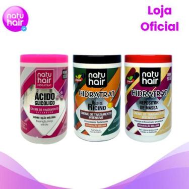 Imagem de Kit cronograma capilar Ácido Glicólico + Óleo de Rícino + Repositor de