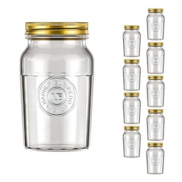 Imagem de Pote de Vidro 1L Americano Cereal Retro Vintage Bolacha 9Un - NADIR FI