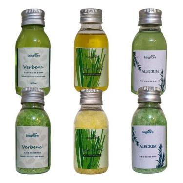 Imagem de Kit 3 Espumas + 3 Sais De Banho Relaxa Hidrata Spa Aromas - Bagnare