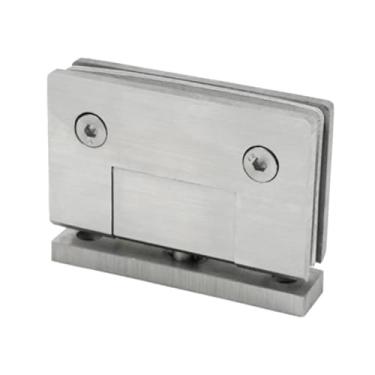 Imagem de Generic Dobradiça para porta de chuveiro de vidro, braçadeira para gabinete superior e inferior, porta de vidro para chuveiro com posicionamento de 90 graus, Escovado Reto