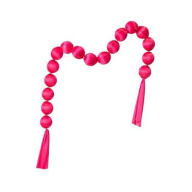 Imagem de IEUDNS Guirlanda de bolas de espuma, banner de bolas de espuma, projetos decorativos, faça você mesmo, decoração de parede feita à mão para sala de aula, Rosa