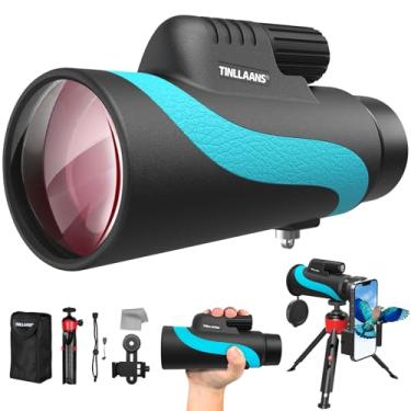 Imagem de Telescópio monocular, monóculos para adultos de alta potência com BAK-4Prism, lente FMC, ângulo amplo de 8°, mira monocular 16x56HD para observação de estrelas, observação de pássaros com suporte de
