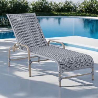 Imagem de Espreguiçadeira Corda Náutica em Alumínio para Piscina Edícula Catar