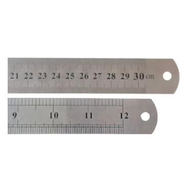 Imagem de Régua de Aço Inox – 30cm 60cm 1m | Patchwork, Desenho Técnico, Artesanato(30cm)