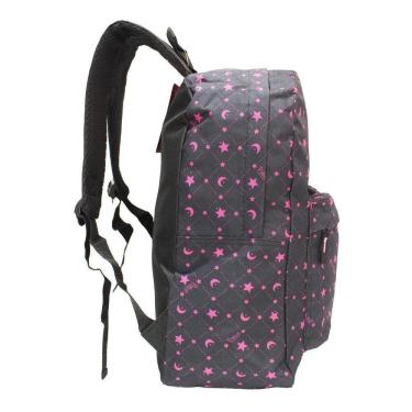 Imagem de Mochila Estrelinhas Feminina Rabisk Costas Preta Cores Grand