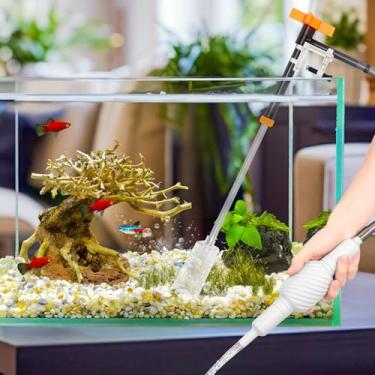 Imagem de Trocador de água manual para aquário, kit de limpeza de cascalho para aquário de peixes, limpador de areia, trocador de água rápido 5 em 1 para troca de água e limpeza de cascalho de filtro (estilo 1)