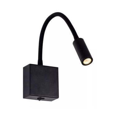 Imagem de Arandela de Leitura Articulada LED Preta 3W 3000K Ace15 - Acende a Luz