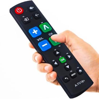 Imagem de Controle remoto universal de botão grande para todos os controles remotos de TV, para todas as TVs Samsung/LG/VIZIO/Sony/Hisense/Philips/Panasonic e mais