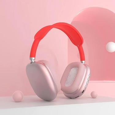 Imagem de Fone Bluetooth Sem Fio Rosa C/Microfone Sd Rádio Fm - Shopmix