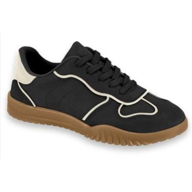 Imagem de Tenis Feminino Casual Moleca Conforto Original 5817108, Preto branco o