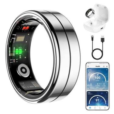 Imagem de Rastreador de saúde Smart Ring Tiantianka Silver Tamanho 7
