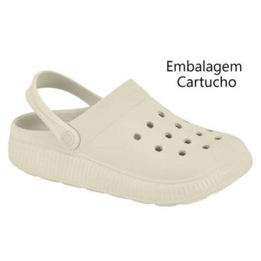 Imagem de Sandália Feminina Crocks Confort Lisa Moleca 5832 - Branco Off, 36