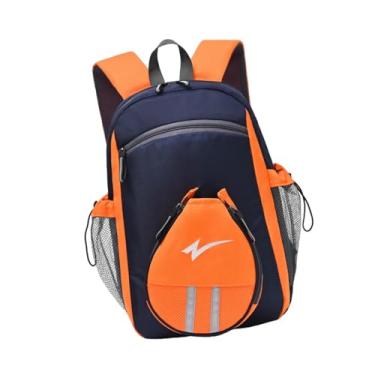 Imagem de Zxpjkyu Mochila para Tênis de Mesa, Bolsa Multifuncional Profissional para Raquetes, Espaçosa E Ideal para Homens E Mulheres Atletas, Azul Escuro