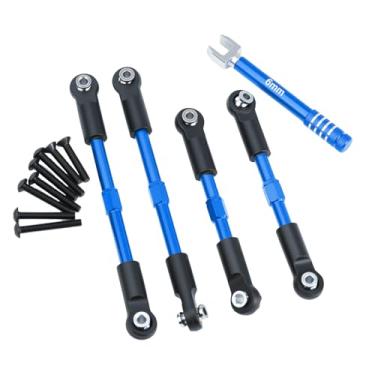Imagem de BENMAZ Aluminium Alloy Pull Rod Links Compatible with 1/10 Arrma Gorgon 2WD Fury Vorteks RC Monster Truck (Blue)