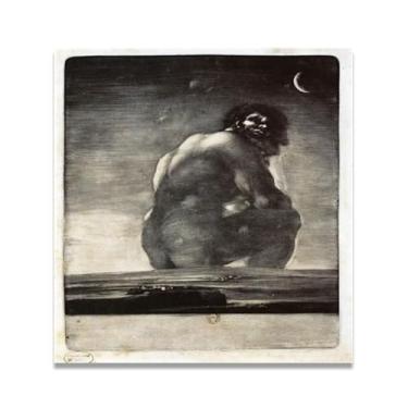 Imagem de Here NeitherFrancisco De Goya Impressão em tela romântica espanhola - Obra-prima do influente pintor romântico 20 x 26 cm emoldurado