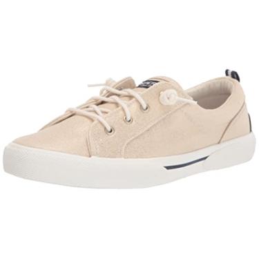 Imagem de Sperry Tênis infantil unissex Pier Wave, Champanhe, 4.5 Big Kid