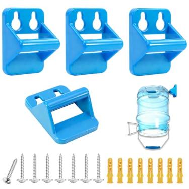 Imagem de 4 peças de suporte multifuncional para balde de gelo, suporte de gancho de balde de gelo, adequado para suporte de secagem Saf-T-Ice Tote, com parafusos e âncoras, para secagem sanitária, limpeza