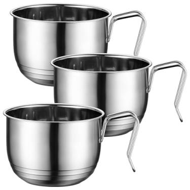 Imagem de LUMINFLY Pia coletora de alimentos, 3 peças, cestas suspensas de aço inoxidável, coadores de drenagem resistentes, para pratos, frutas, legumes e lavagem de louça, fácil de limpar na cozinha