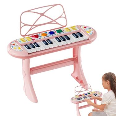 Imagem de Teclado Piano para Crianças | Instrumento Musical Com Luz - Brinquedo Musical De Piano Teclado Elétrico,Para Pré-escolares Alunos Meninos Estudantes Sala Quarto Jardim De Infância