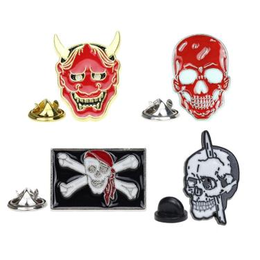Imagem de Conjunto de broches Skull and Demon Collection Alloy Lapel Pin