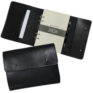 Imagem de Agenda Planner 2026 174-R Personalizada Raffai Couros, Preto