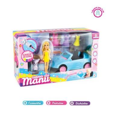 Imagem de Boneca turma da manu com carrinho e acessórios sortido - polibrinq