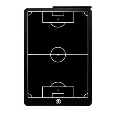 Imagem de Placa de treinamento de futebol, prancheta de futebol LCD de 40,6 cm para treinadores, placa tática de treinamento de marcação com caneta