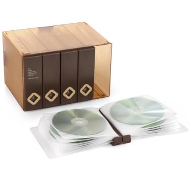 Imagem de Caixa de plástico resistente para CDs, armazenamento de joia única para 120 discos, recipiente à prova de poeira para proteção de Cd/DVD