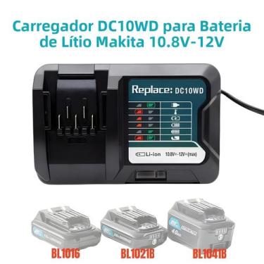 Imagem de Carregador De Bateria Makita 10.8V 12V Substituição DC10WD BL1015 Comp