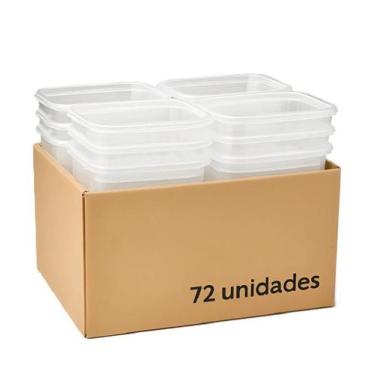 Imagem de Kit Com 72 Unidades Pote 250ml Multiuso Freezer Microondas Marmita - B