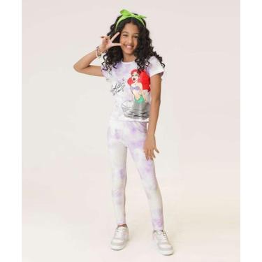 Imagem de Conjunto Infantil Tie Dye Ariel Disney Tam 4 a 10-60002, Lilás, 6