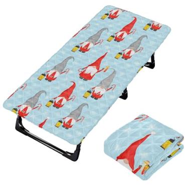 Imagem de Burbuja Lençol de berço de gnomos para crianças, lençol de cochilo acolchoado portátil com faixa elástica para meninas e meninos, lavável na máquina, 63,5 x 127 cm