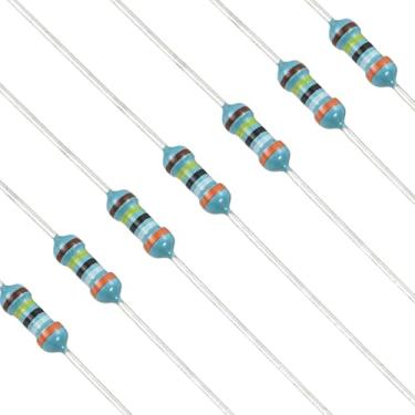 Imagem de YOKIVE Resistor de 100 peças de 3,9 M Ohm, 1/4W (0,25 W), resistor fixo de filme de metal, resistores de tolerância +/-1%, certificado ROHS