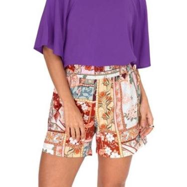 Imagem de Shorts Feminino Estampado Endless Vermelho-Feminino