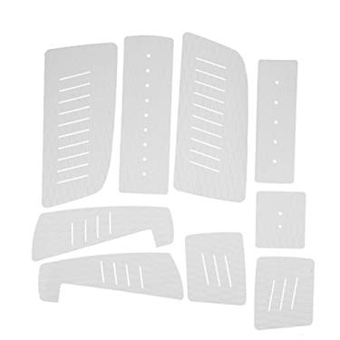 Imagem de KIMISS Tapete de Prancha de Surf Antiderrapante Com Almofada de Tração de Deck de EVA para Prancha Longa e de Remo - Leve e Fácil de Instalar Almofada de Cauda de Surf Branca (Branco)