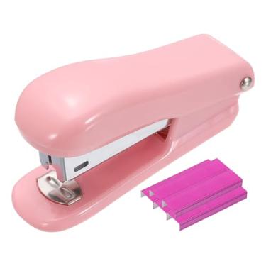 Imagem de PATIKIL Mini grampeador de mesa, pequeno grampeador de escritório fofo com 3000 grampos padrão 26/6, capacidade de 25 folhas para materiais de escritório, relatórios de projetos de artesanato, rosa