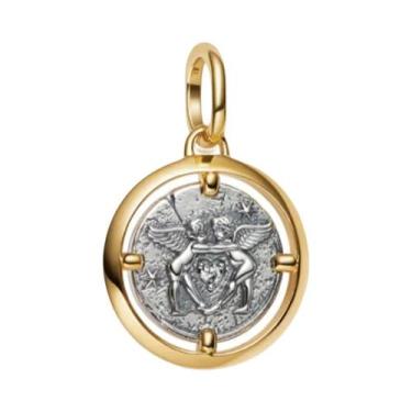 Imagem de Pingente Retro De Coração Com Lua E Caveira Prateada Para Mulheres, Pu