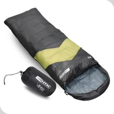 Imagem de Saco de Dormir Nautika Viper com Capuz e Saco de Compressão  Preto e V