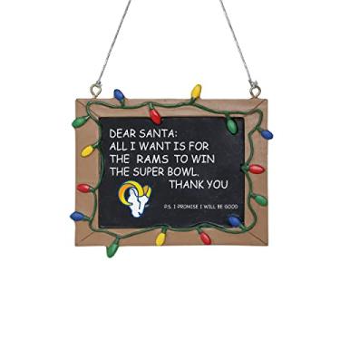 Imagem de Enfeite de lousa de resina NFL Los Angeles Rams para quadro negro de resina, cor do time, tamanho único