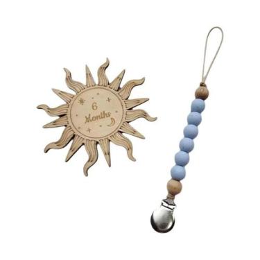 Imagem de Clipe De Chupeta De Silicone Cor Madeira Para Bebê, Mordedor Infantil,