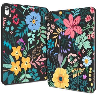 Imagem de Teryeefi Capa para iPad (A16) 11ª geração 28 polegadas 2025 e iPad 10ª geração 10,9 polegadas 2022 com suporte para lápis, hibernar/despertar automático, capa protetora de TPU macio com três dobras