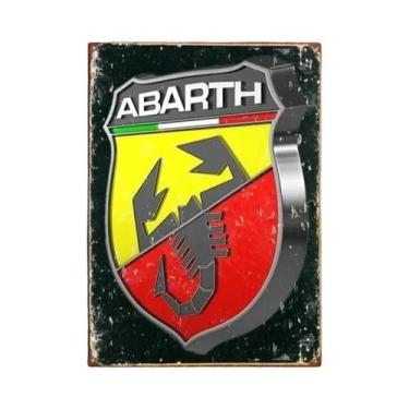 Imagem de Placa Decorativa Vintage Retro De Metal Fiat 127 Abarth Para Bar Ou Pu