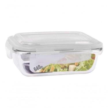 Imagem de Vasilha De Vidro Hermético Marmita Tampa 640ml P/ Microo Freezer Conge