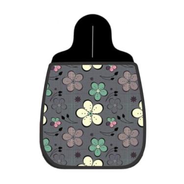 Imagem de Lixeira De Carro Organizador Lixinhocar Floral Delicado Fundo Cinza